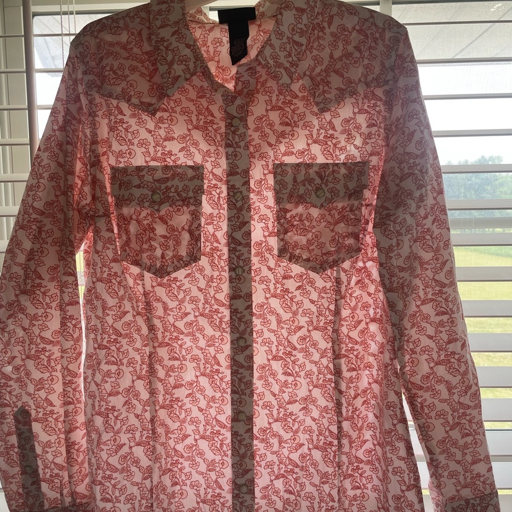 Wrangler Pink Floral Button Down Shirt